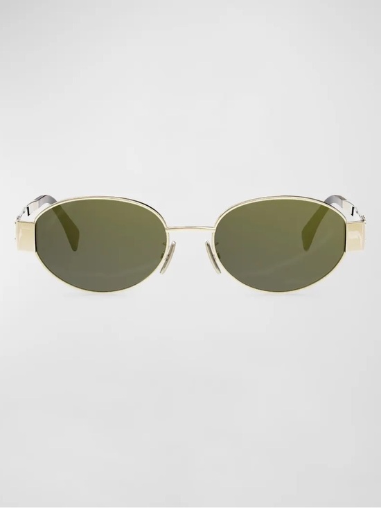 Celine Accessories - Celine Triomphe Oval Metal Sunglasses